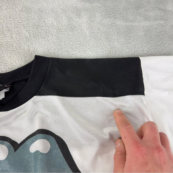 Vintage 90s Rolling Stones Logo Athletic Men's Sz Large Oversized Hockey Jersey - Picture 7 of 15